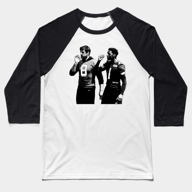 Handshake Aaron Rodgers x Sauce Gardner Baseball T-Shirt by Puaststrol